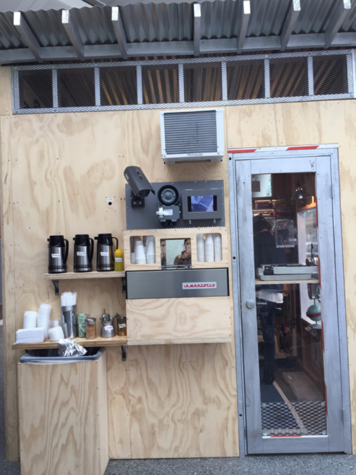 A real person that turned out to sell real, over-priced, but pretty good coffee.